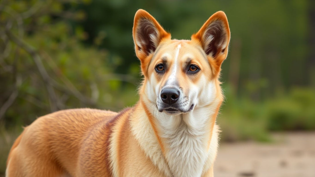 Majestätischer Canaan Dog in natürlicher Umgebung.