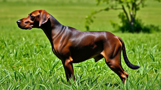 Stolzer Fila Brasileiro auf einer grünen Wiese.