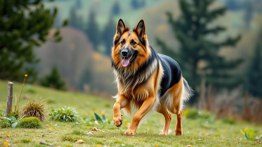 Belgischer Schäferhund in der Natur, dynamisch und elegant.