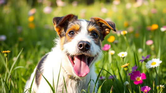 Fröhlicher Parson Russell Terrier im Freien.